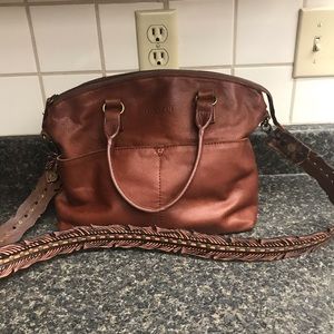 Brown leather purse